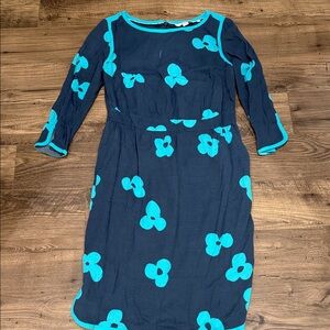 Boden Teal and Navy Dress